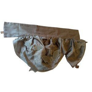 Nicole Miller Home Bat Appliqué‎ Black Valance Halloween Spooky Decor